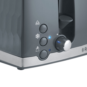 Russell Hobbs Honeycomb 4 Slice Grey Toaster 26073 - TOASTERS - Beattys of Loughrea