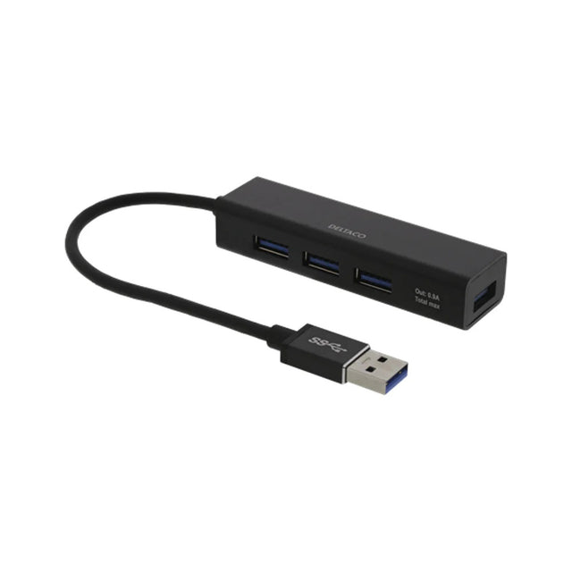 Deltaco 4 Port USB 3.1 Gen 1 Hub | UH487 - Beattys of Loughrea | www.beattys.ie
