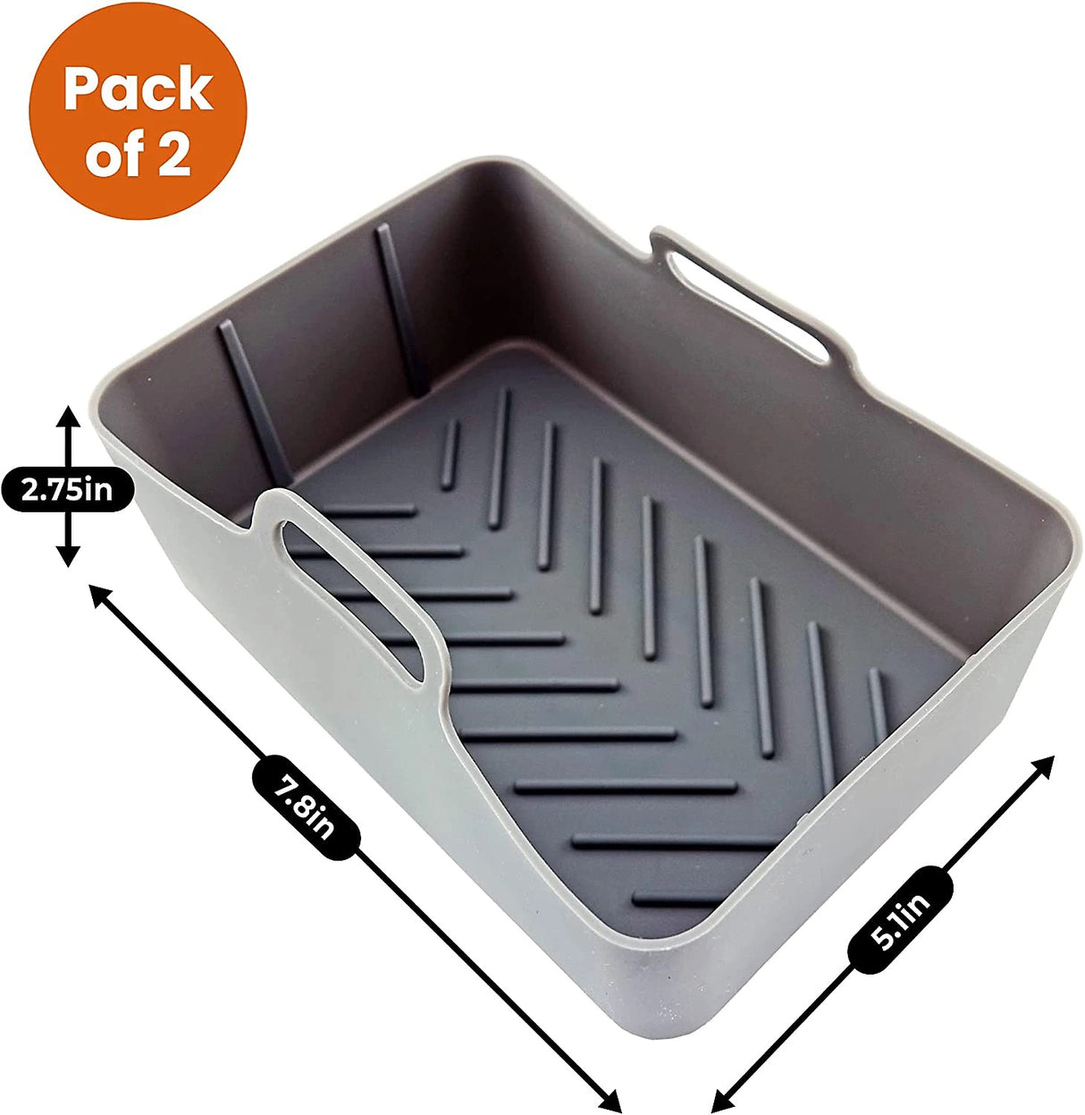 Schallen Rectangular Silicone Air Fryer Liner - 2 Pack