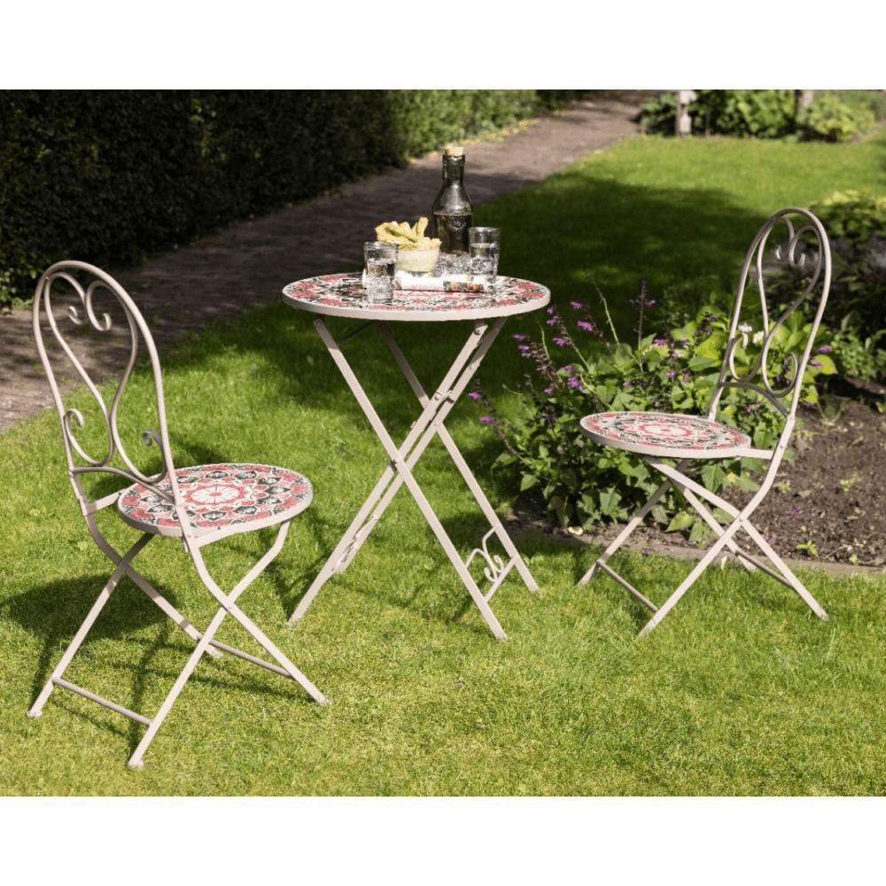 Valencia Mosaic Bistro Garden Furniture Set - BISTRO SET 2 PERSON - Beattys of Loughrea