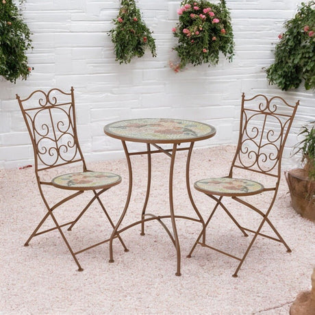 Lyon Two Seater Metal Framework Bistro Set - BISTRO SET 2 PERSON - Beattys of Loughrea