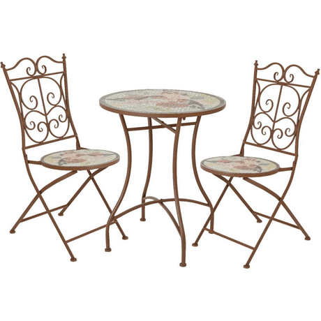 Lyon Two Seater Metal Framework Bistro Set - BISTRO SET 2 PERSON - Beattys of Loughrea