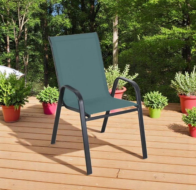 Euroactive Green Textilene Stacking Garden Chair - SINGLE GARDEN BENCH/ CHAIR - Beattys of Loughrea