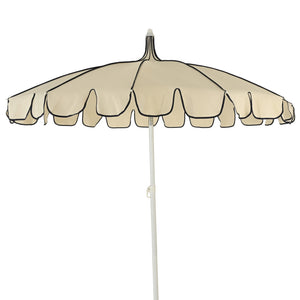 1.95m Cream/Blue Parasol with Adjustable Tilt - PARASOLS - Beattys of Loughrea