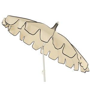 1.95m Cream/Blue Parasol with Adjustable Tilt - PARASOLS - Beattys of Loughrea
