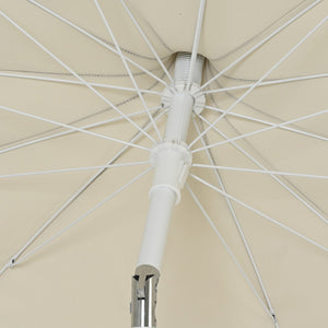 1.95m Cream/Blue Parasol with Adjustable Tilt - PARASOLS - Beattys of Loughrea