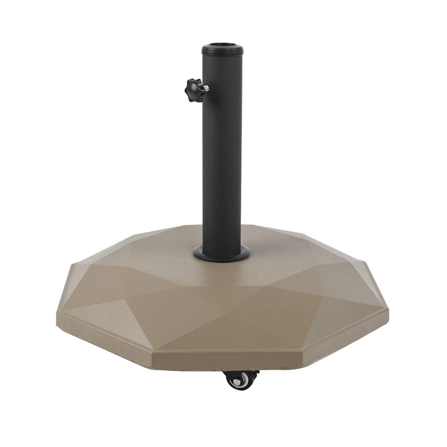 25kg Parasol Base with Wheels Taupe - PARASOL BASES - Beattys of Loughrea
