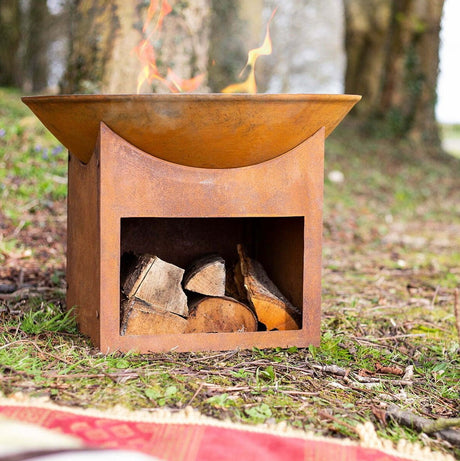 La Hacienda Fasa Oxidised Cast Iron Firepit - FIREPIT, GARDEN HEATER - Beattys of Loughrea