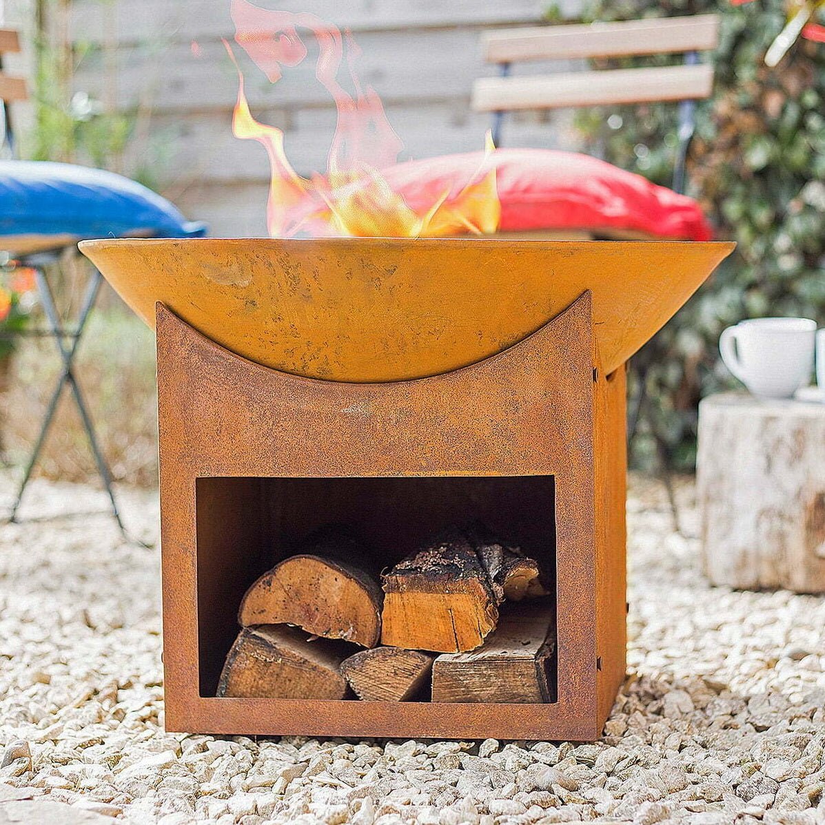 La Hacienda Fasa Oxidised Cast Iron Firepit - FIREPIT, GARDEN HEATER - Beattys of Loughrea
