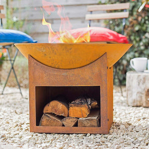 La Hacienda Fasa Oxidised Cast Iron Firepit - FIREPIT, GARDEN HEATER - Beattys of Loughrea