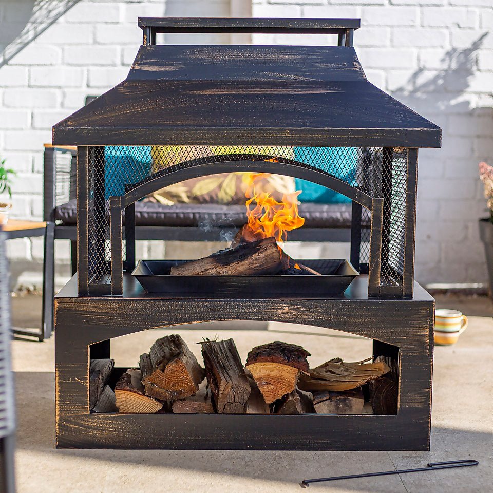 La Hacienda Camino Log Burner - FIREPIT, GARDEN HEATER - Beattys of Loughrea