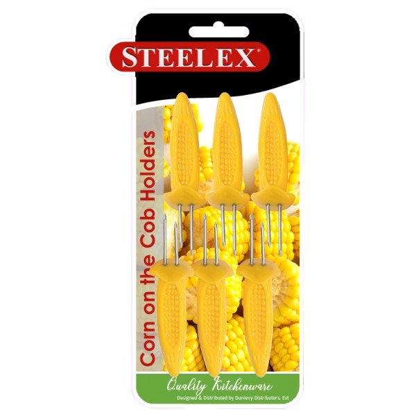 Steelex Corn On The Cob Skewers Set of 6 - KITCHEN HAND TOOLS - Beattys of Loughrea