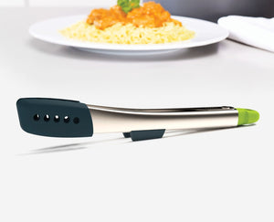 Joseph Joseph Elevate™ Grey Silicone Steel Tongs - KITCHEN HAND TOOLS - Beattys of Loughrea