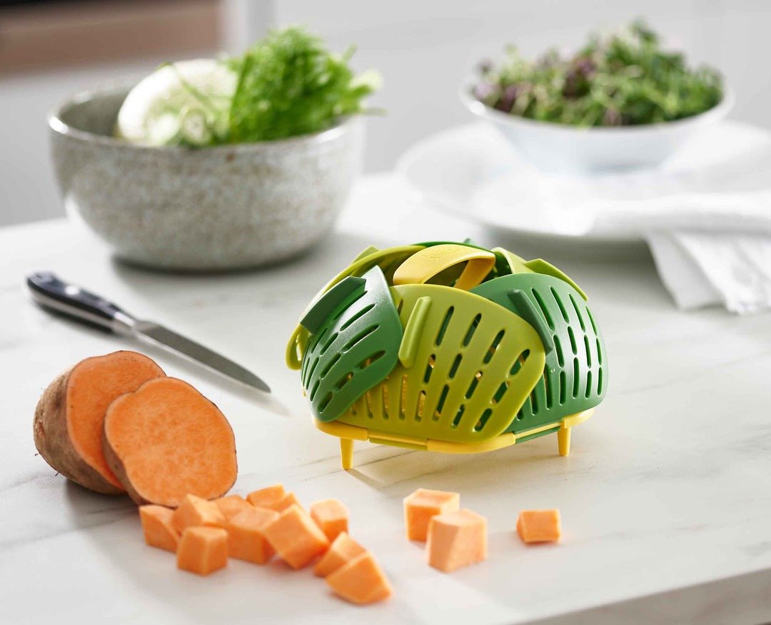 Joseph Joseph Bloom™ Green Folding Steamer Basket - KITCHEN HAND TOOLS - Beattys of Loughrea