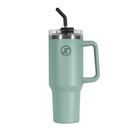 40oz Double Wall Vacuum Mug with Handle Green - FLASKS - Beattys of Loughrea