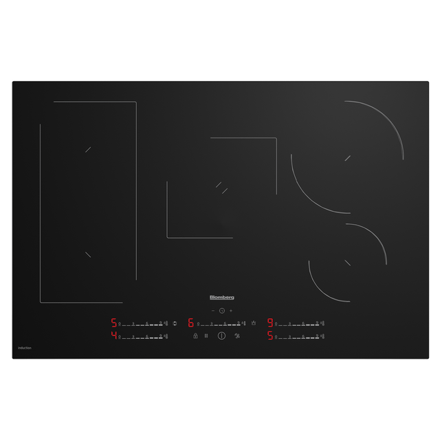 Blomberg 80cm 5 zones Cook Sensor Induction Hob Black | MIX55487N - HOBS FULL SIZE 4+ RINGS - Beattys of Loughrea