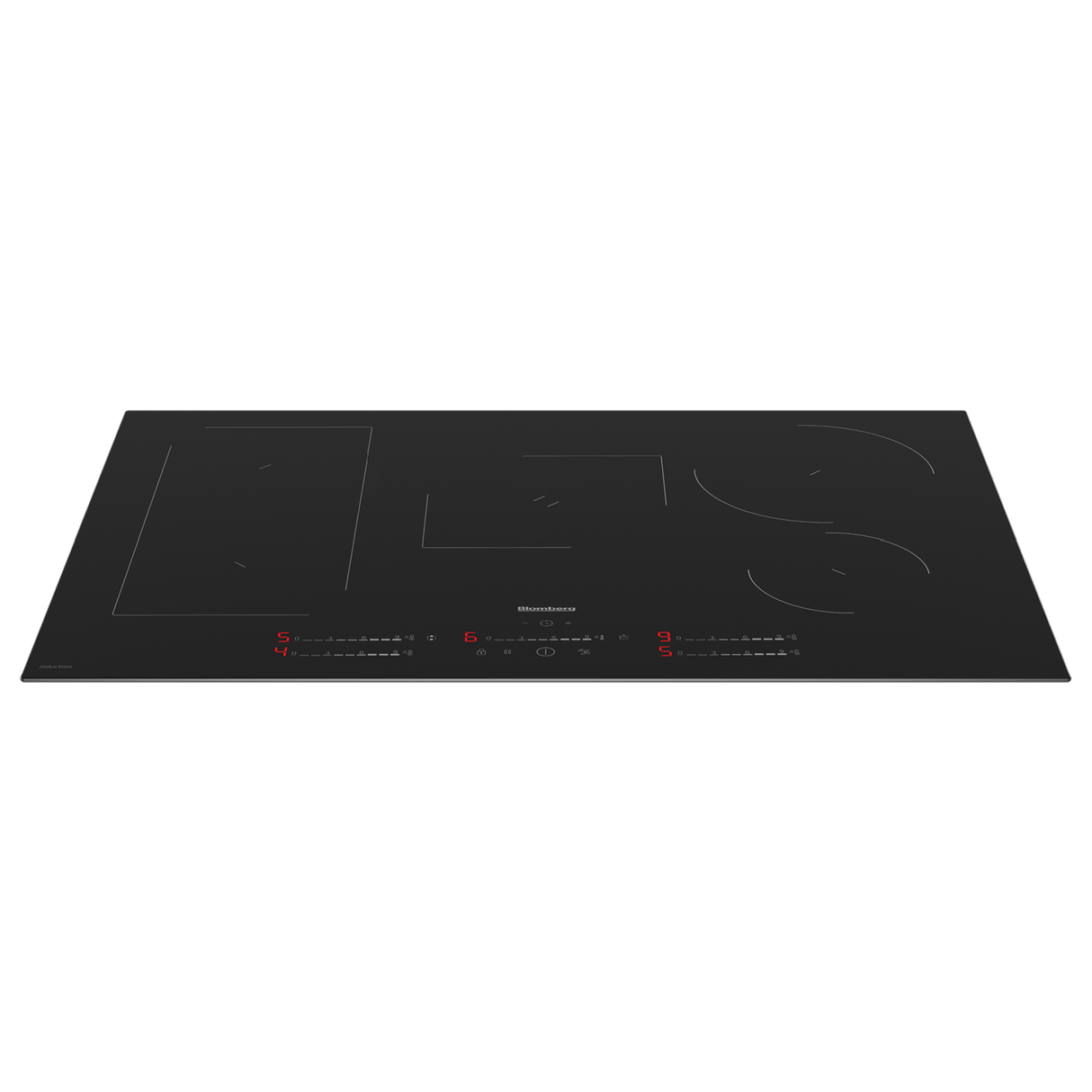 Blomberg 80cm 5 zones Cook Sensor Induction Hob Black | MIX55487N - HOBS FULL SIZE 4+ RINGS - Beattys of Loughrea