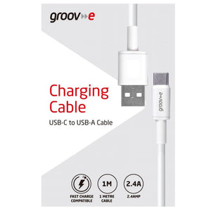 Groov-e GVMA001WE USB-C to USB-A Charging Cable