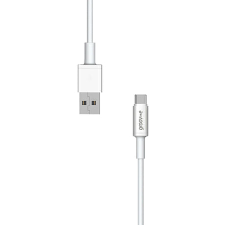 Groov-e USB-C to USB-A Cable 2m - White - LEADS - Beattys of Loughrea