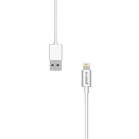 Groov-e MFi Lightning to USB-A Cable 1m - White - LEADS - Beattys of Loughrea