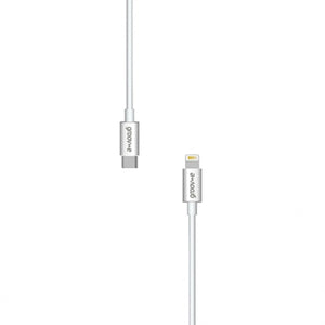 Groov-e MFi Lightning to USB-C Charging Cable 1m - White - LEADS - Beattys of Loughrea