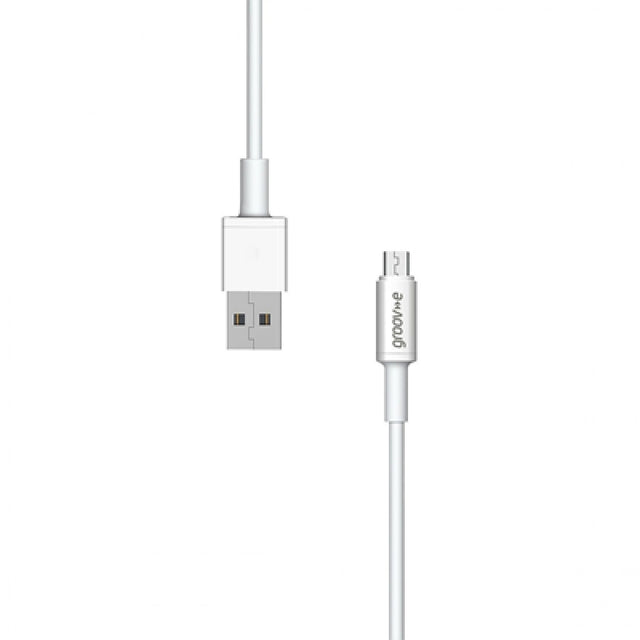 Groov-e Micro USB to USB-A Charging Cable 1m - White