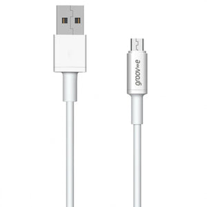 Groov-e Micro USB to USB-A Charging Cable 1m - White