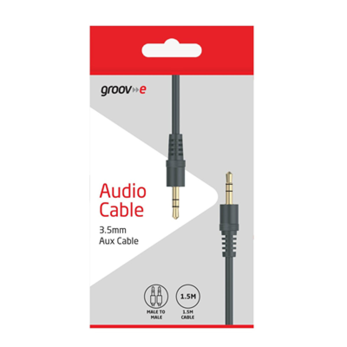 Groov-e 3.5mm Aux Audio Cable 1.5m - Black