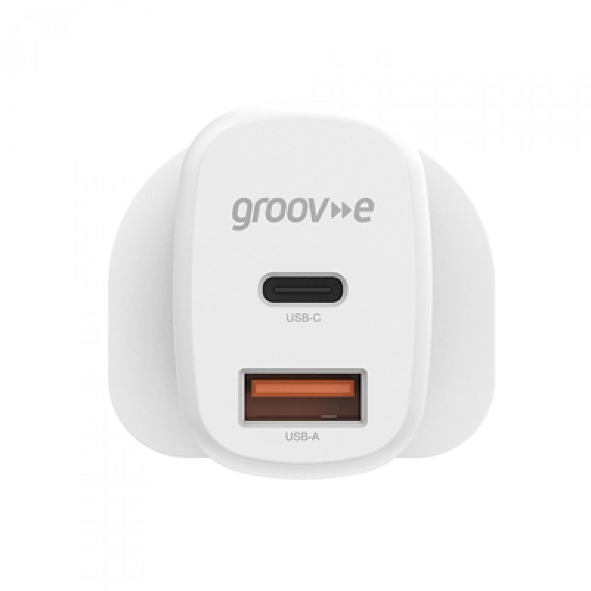 Groov-e Dual USB-A & USB-C Mains Charger - White - USB PC ACCESSORIES - Beattys of Loughrea
