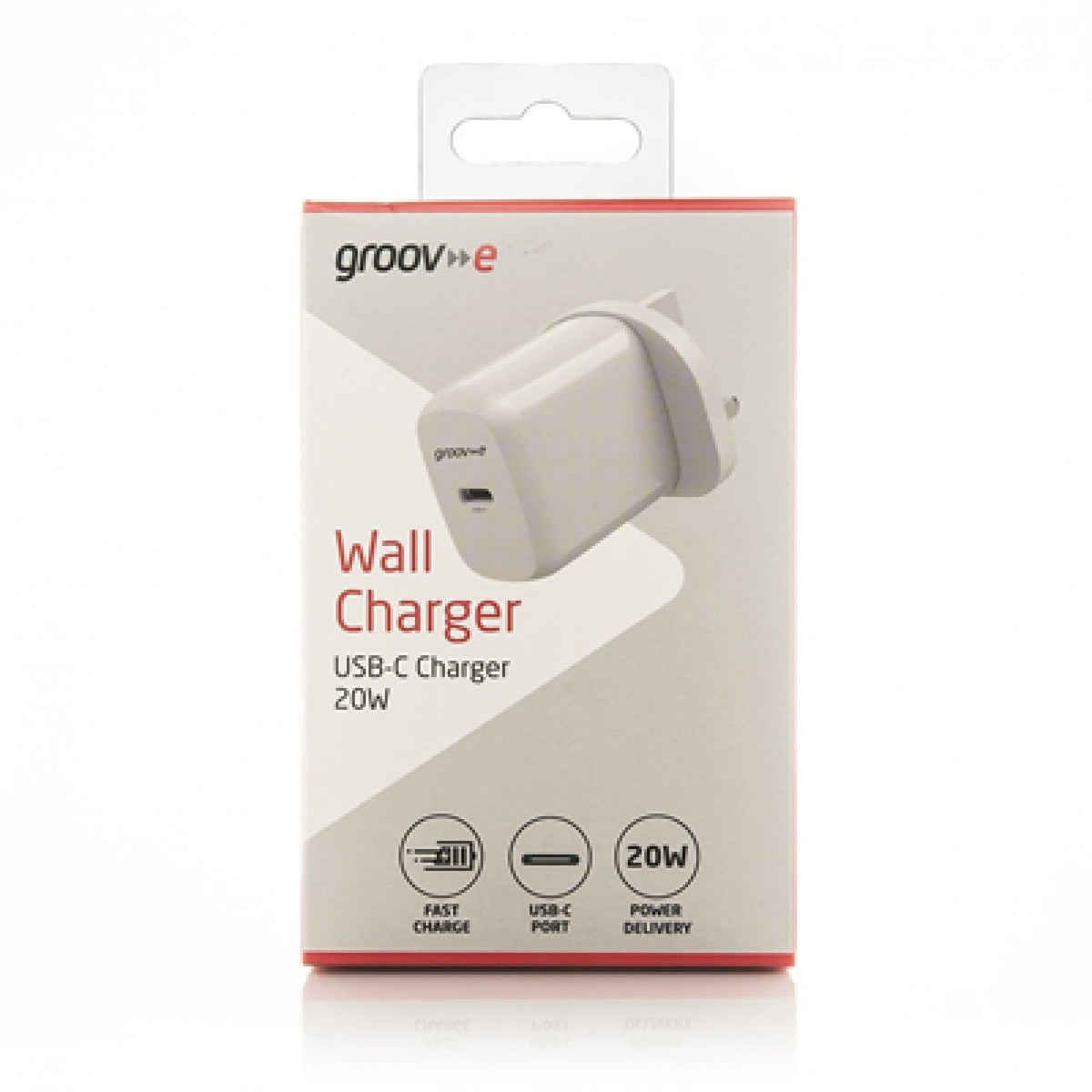 Groov-e USB-C Mains Charger - White - USB PC ACCESSORIES - Beattys of Loughrea