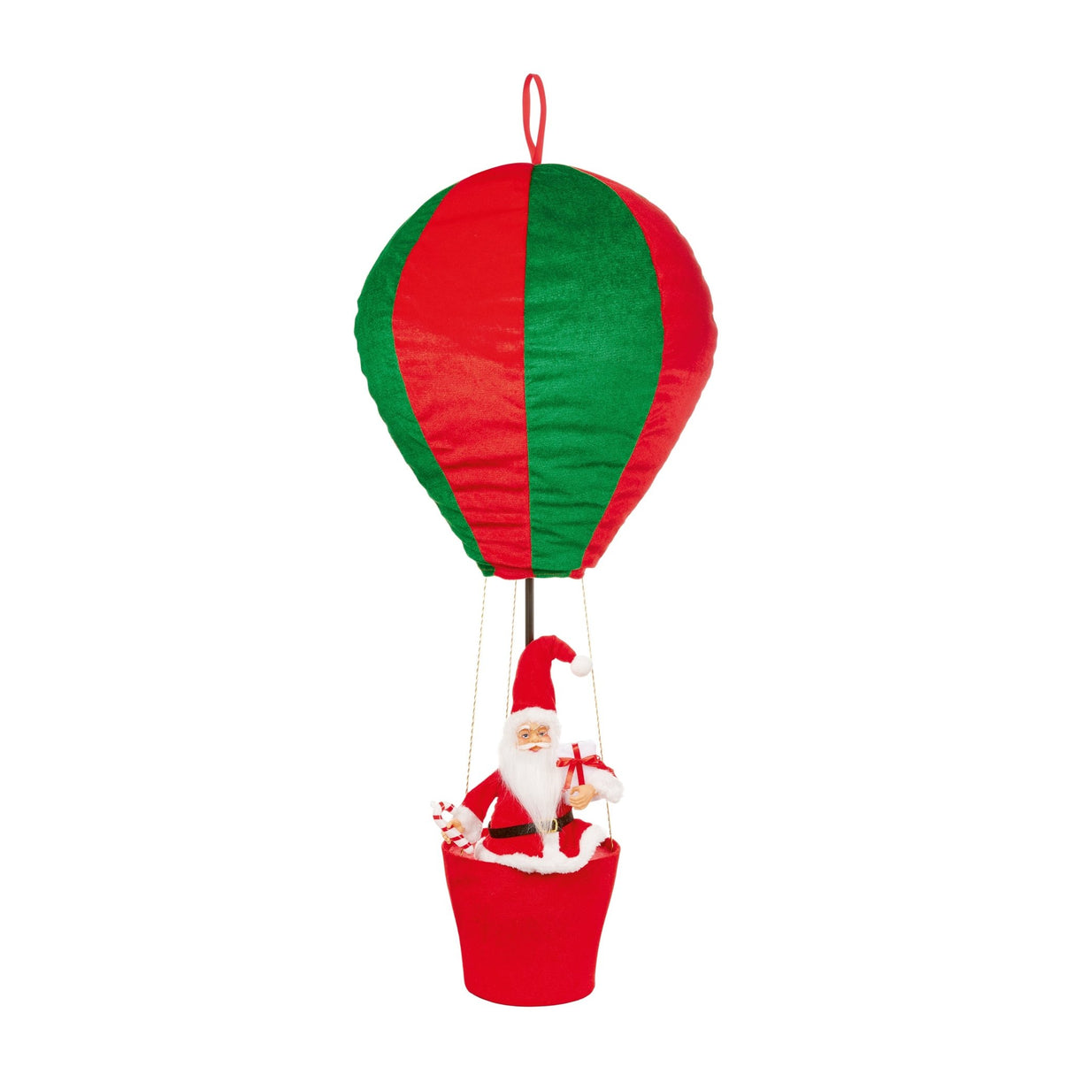 1m Hot Air Balloon Santa with Extension Pole - XMAS ROOM DECORATION LARGE AND LIGHT UP - Beattys of Loughrea