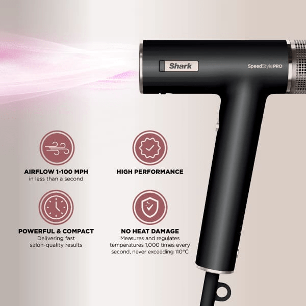 Shark SpeedStyle Pro 5 - in - 1 High - Velocity Hair Dryer System HD752UK - HAIR DRYER - Beattys of Loughrea