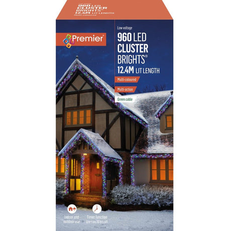 960 Led Multi | Action Clusterbrights With Timer | Multi | Coloured - XMAS LIGHTS LED - Beattys of Loughrea