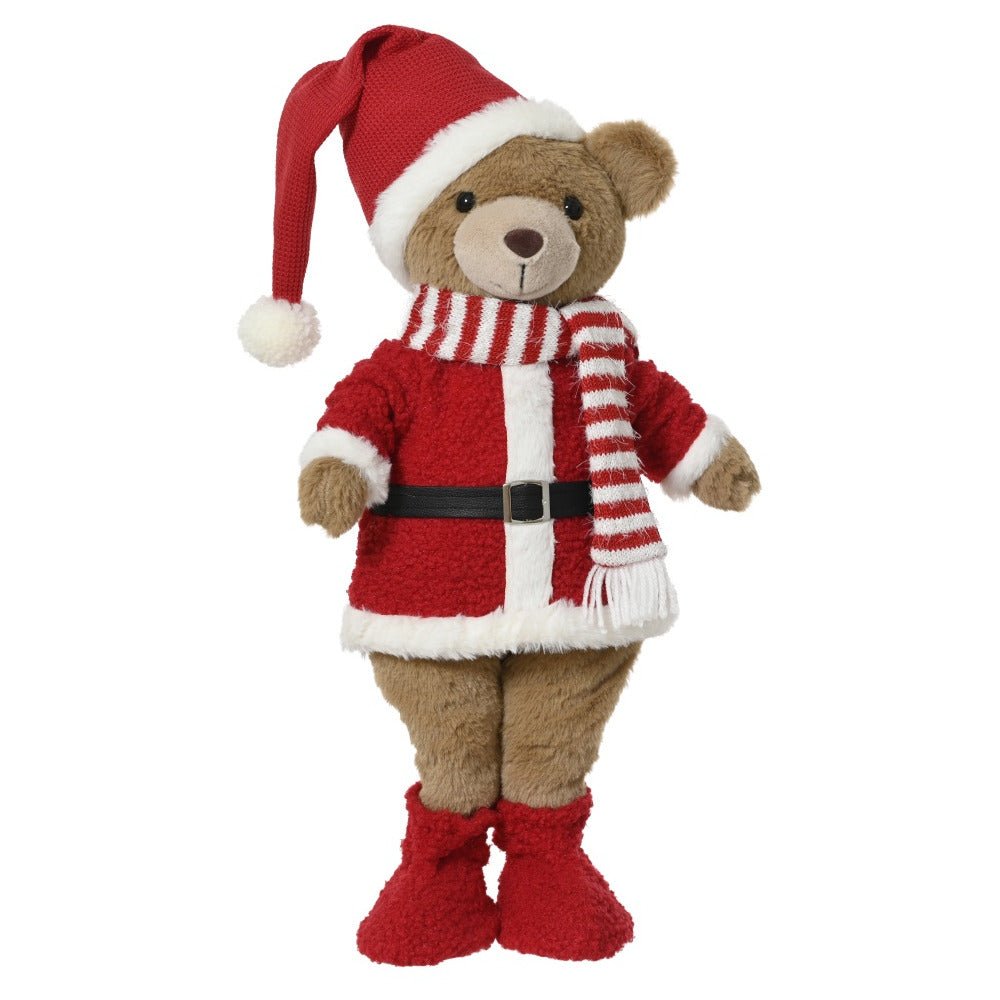 Standing Christmas Bear - 51Cm – A Holiday Essential To Brighten Your Celebrations. - XMAS SOFT DECOS - Beattys of Loughrea