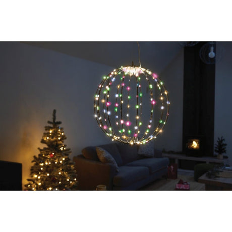 144 Led Twinkle Orb - Multi - Coloured 30Cm – A Holiday Essential To Brighten Your Celebrations. - XMAS LIGHTED OUTDOOR DECOS - Beattys of Loughrea