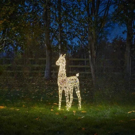 Gold Twist Fawn | 107Cm - XMAS LIGHTED OUTDOOR DECOS - Beattys of Loughrea