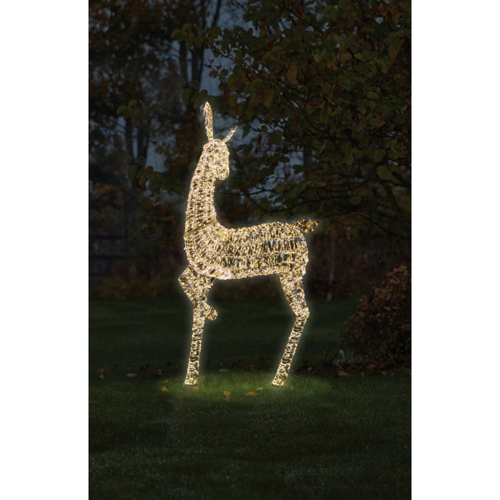 Gold Twist Doe - 235Cm – A Magical Xmas Addition To Brighten Your Celebrations. - XMAS LIGHTED OUTDOOR DECOS - Beattys of Loughrea