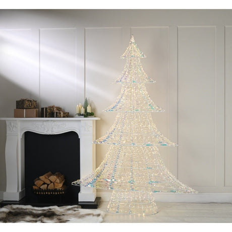 Led Lit Iridescent Display Tree | 210Cm - XMAS LIGHTED OUTDOOR DECOS - Beattys of Loughrea