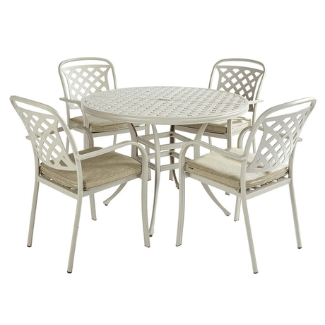 Berkeley 4 Seater Round Garden Set - METAL GDN FURN SET 4+ SEATS - Beattys of Loughrea