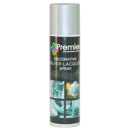 Premier Silver Decorative Lacquer Spray 150ml - XMAS ACCESSORIES - Beattys of Loughrea