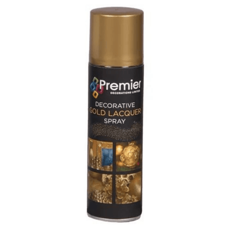 Premier Gold Decorative Lacquer Spray 150ml - XMAS ACCESSORIES - Beattys of Loughrea
