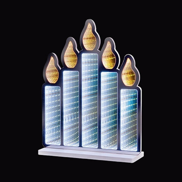 Premier 40cm Candle Bridge with Flickering Flame Infinity Mirror - XMAS ROOM DECORATION LARGE AND LIGHT UP - Beattys of Loughrea