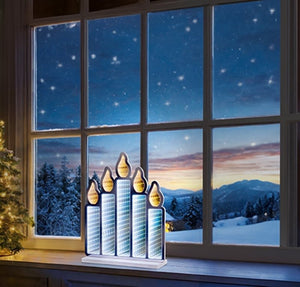 Premier 40cm Candle Bridge with Flickering Flame Infinity Mirror - XMAS ROOM DECORATION LARGE AND LIGHT UP - Beattys of Loughrea