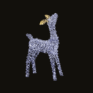 Premier 97cm Multi Action Aluminium KD Deer with 240 White & Warm LEDs
