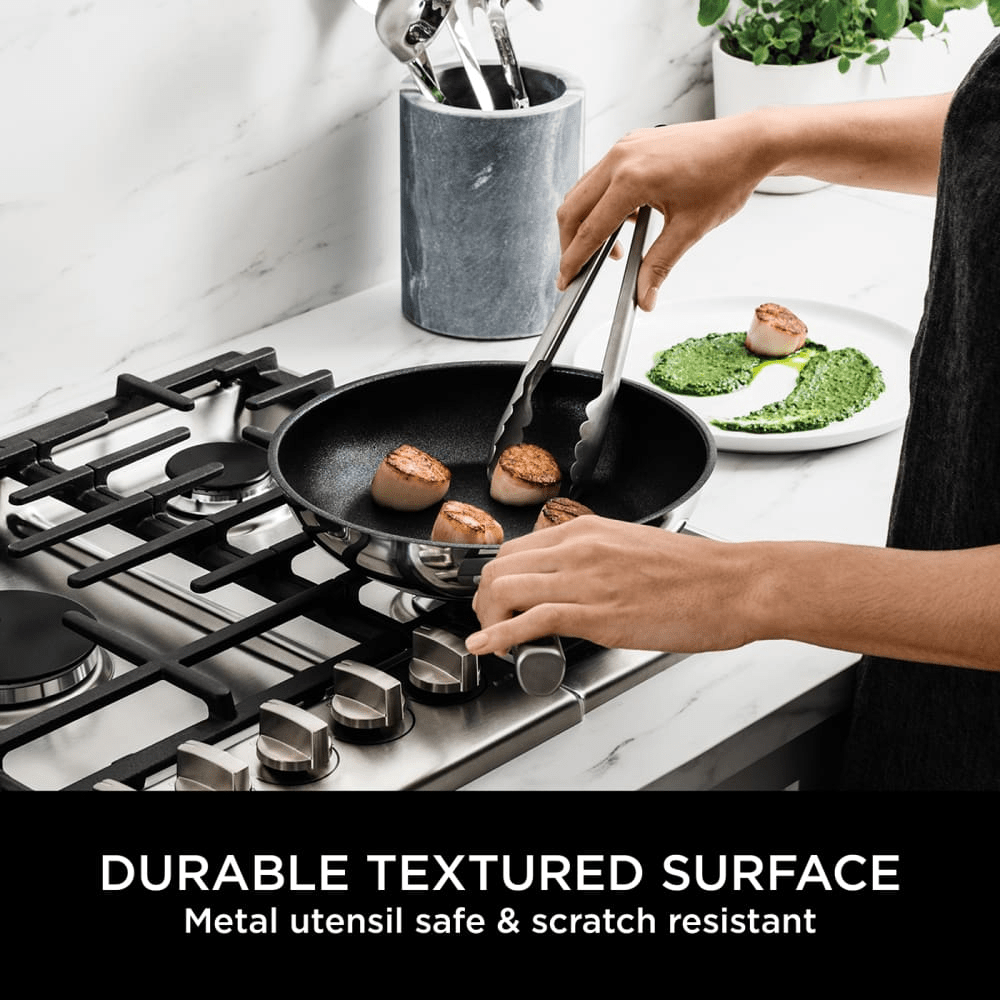 Ninja ZEROSTICK Stainless Steel 30cm Frying Pan - C60030UK - FRYPAN/WOK/SKILLET - Beattys of Loughrea