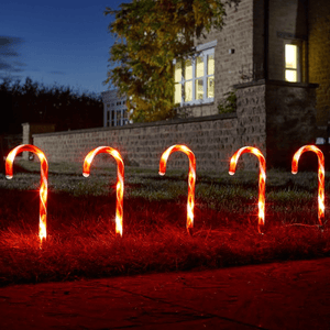 CandyCane Stake Lights Battery Operated - Set of 6 - Beattys of Loughrea | www.beattys.ie