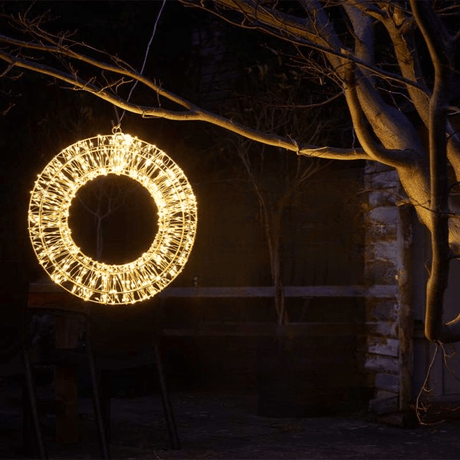 960 LED Galaxy Wreath 40cm - Warm White, Low Voltage - XMAS ROOM DECORATION LARGE AND LIGHT UP - Beattys of Loughrea