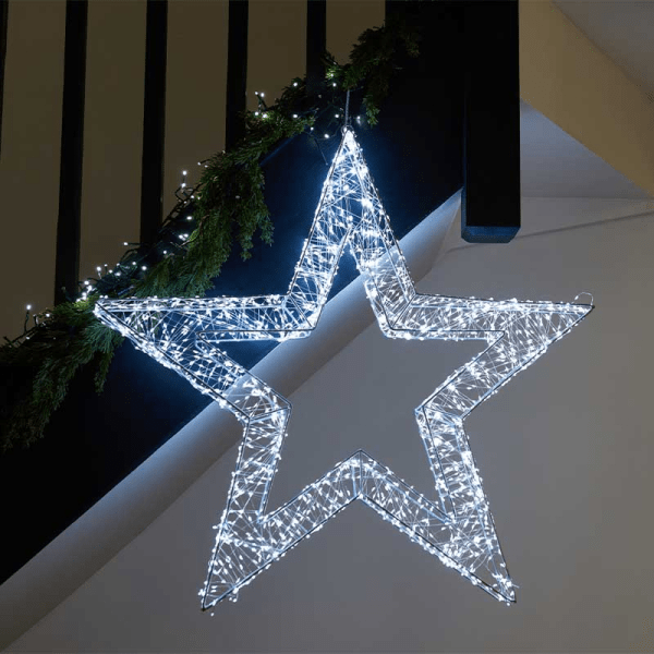 2400 LED Galaxy Star 80cm - Cool White, Low Voltage - XMAS ROOM DECORATION LARGE AND LIGHT UP - Beattys of Loughrea
