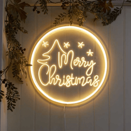 NeonEsque Merry Christmas Sign , Low Voltage - XMAS ROOM DECORATION LARGE AND LIGHT UP - Beattys of Loughrea
