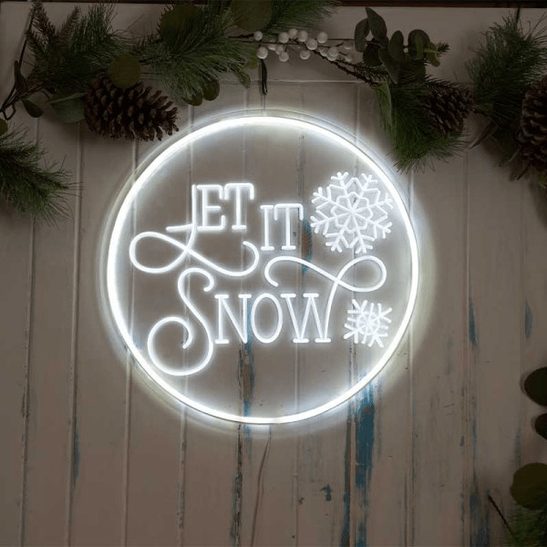 NeonEsque Let it Snow Sign , Low Voltage - XMAS ROOM DECORATION LARGE AND LIGHT UP - Beattys of Loughrea
